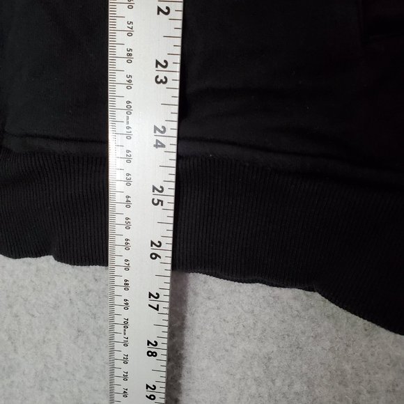 VINTAGE Tribal Gear Men Sweatshirt Large Black Hoodie Logo Embroidered Full Zip - Picture 4 of 13